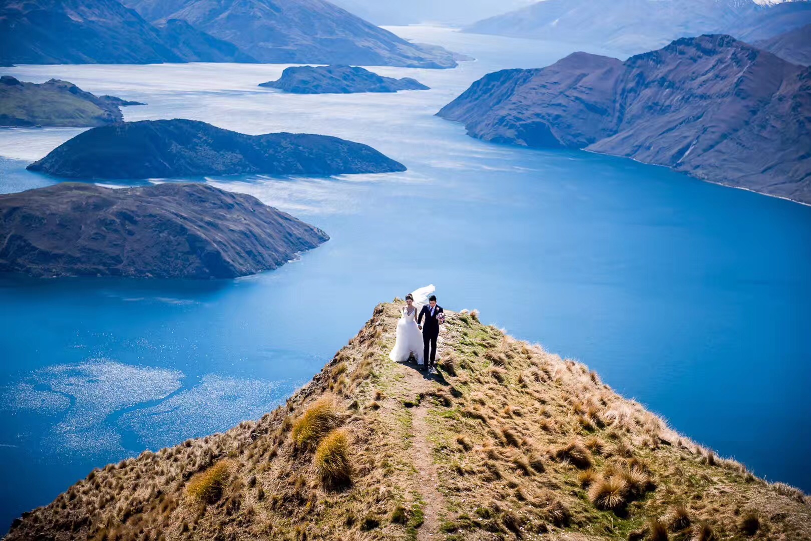 瓦纳卡直升机拍摄